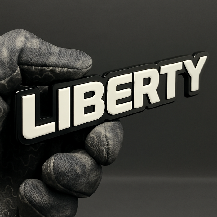 1PC LIBERTY Emblem – Custom 3D Acrylic Fender & Tailgate Car Badge Decal