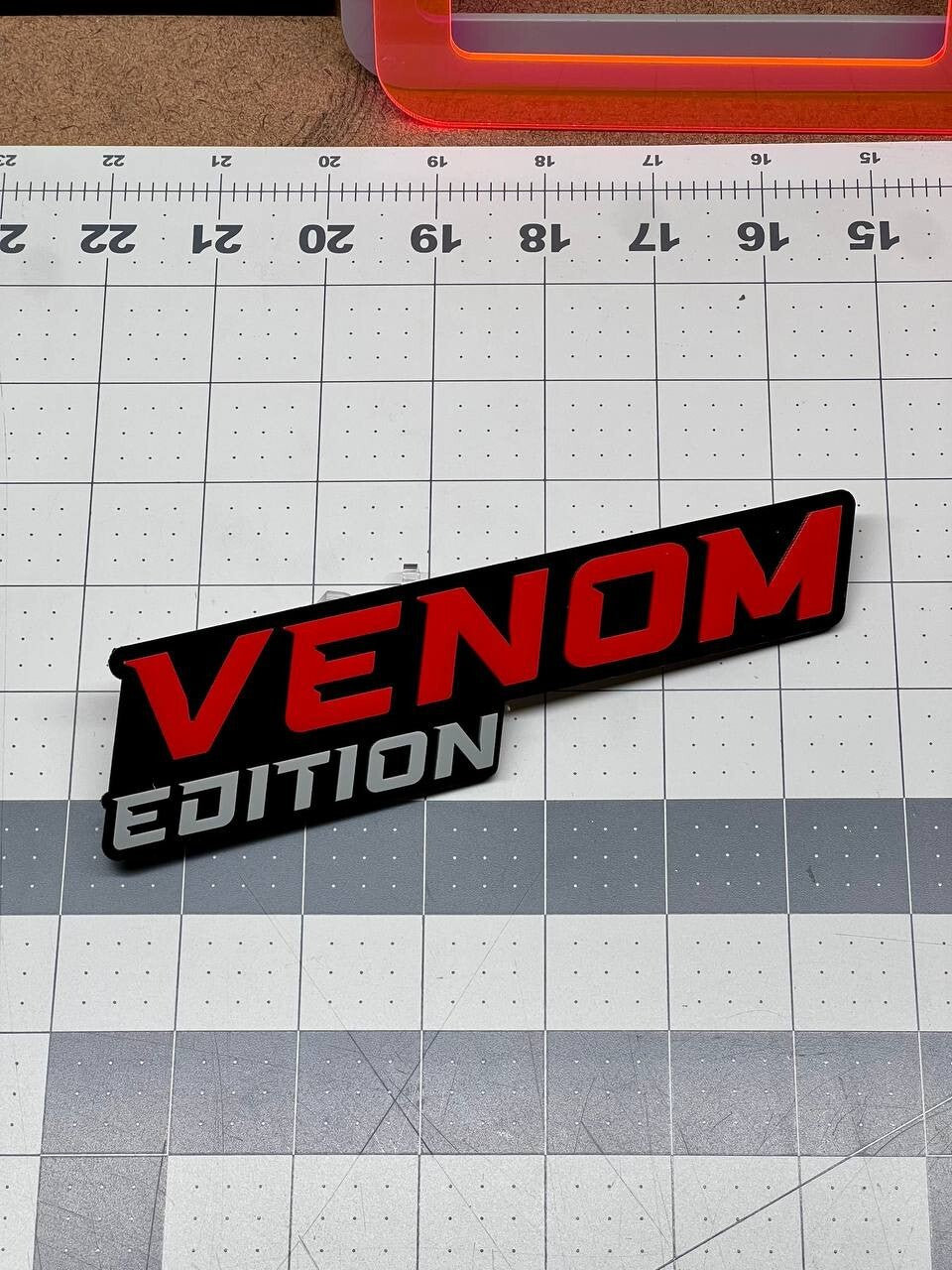 1PCS Red Venom Edition Emblem Car Badges Badass 3D Sticker Decal Multicolor