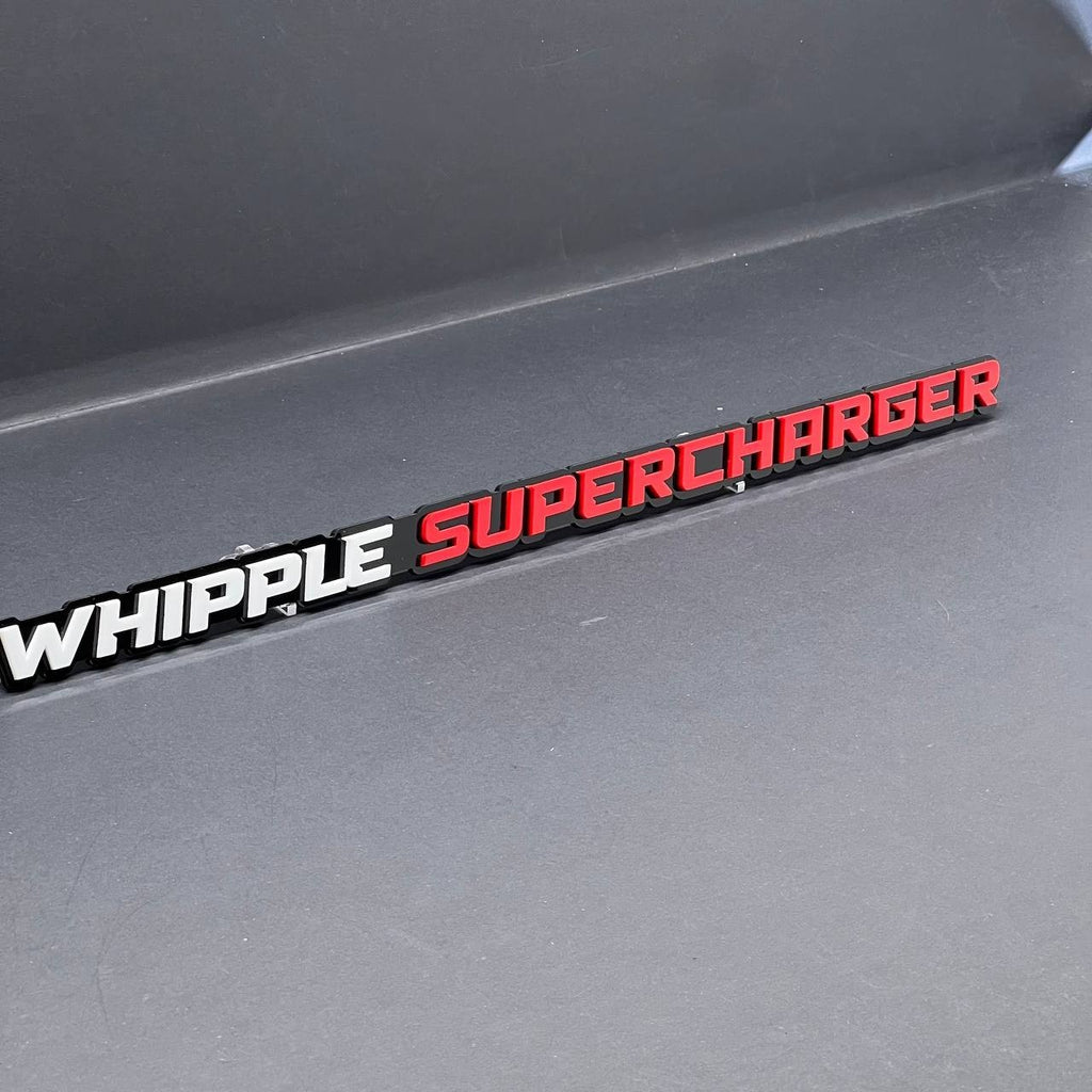 1PC WHIPPLE SUPERCHARGER Emblem – 3D Multicolor Acrylic Car Fender Badge Decal
