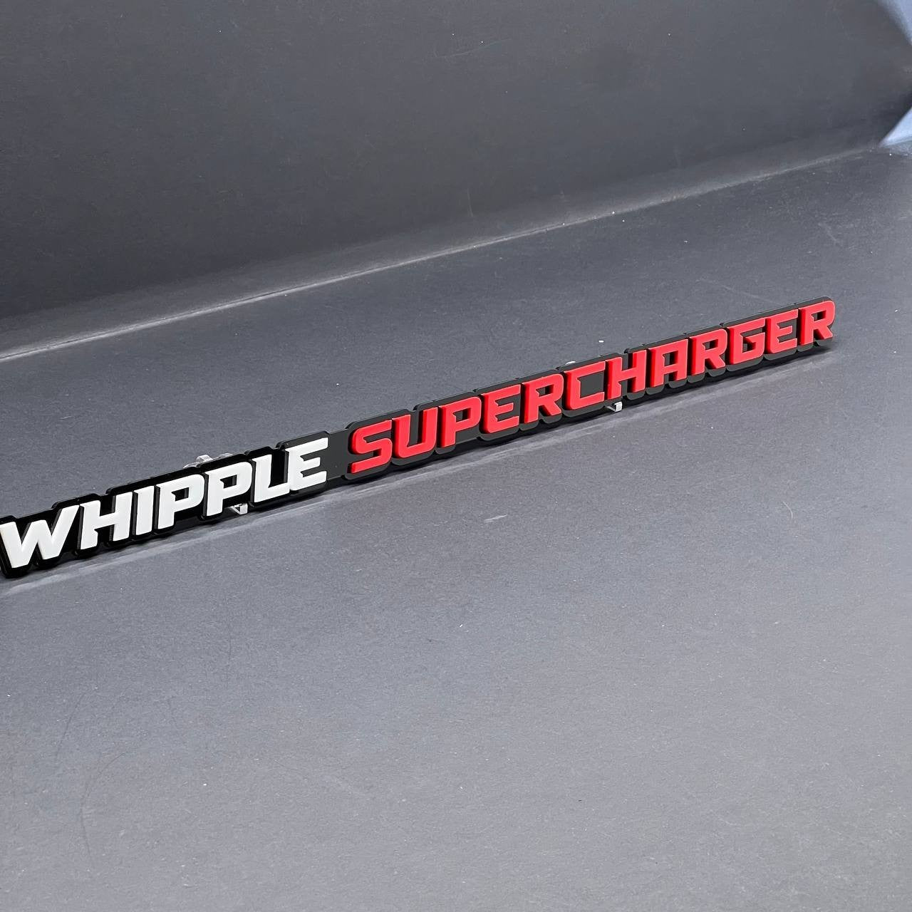 1PC WHIPPLE SUPERCHARGER Emblem – 3D Multicolor Acrylic Car Fender Badge Decal