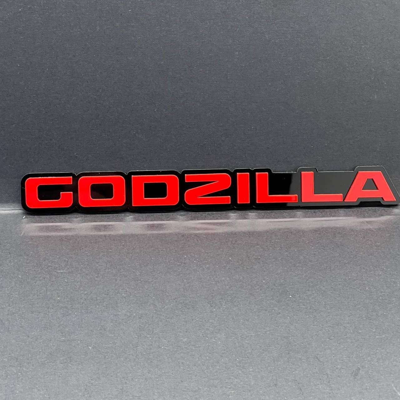 1PC GODZILLA Car Emblem – 3D Acrylic Exterior Badge for Fender, Trunk or Door