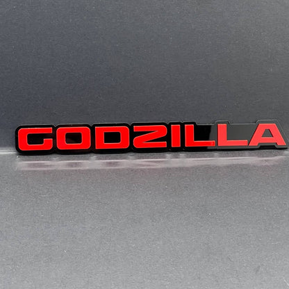 1PC GODZILLA Car Emblem – 3D Acrylic Exterior Badge for Fender, Trunk or Door