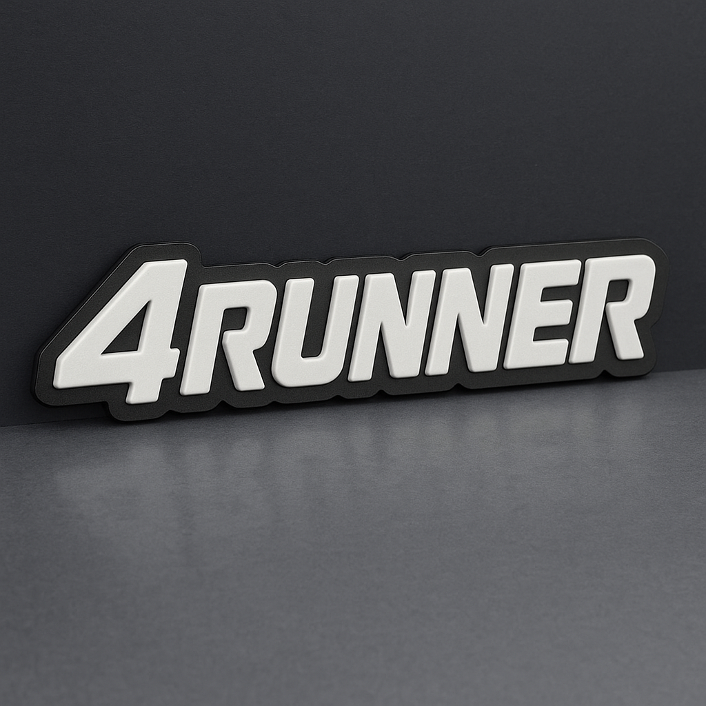 1PC 4Runner Emblem – 3D Multicolor Acrylic Car Badge Decal for Fender & Tailgate