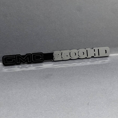 2pcs GMC 2500 HD Emblems Black on Black – Side Fender Badges GMC 2500 HD