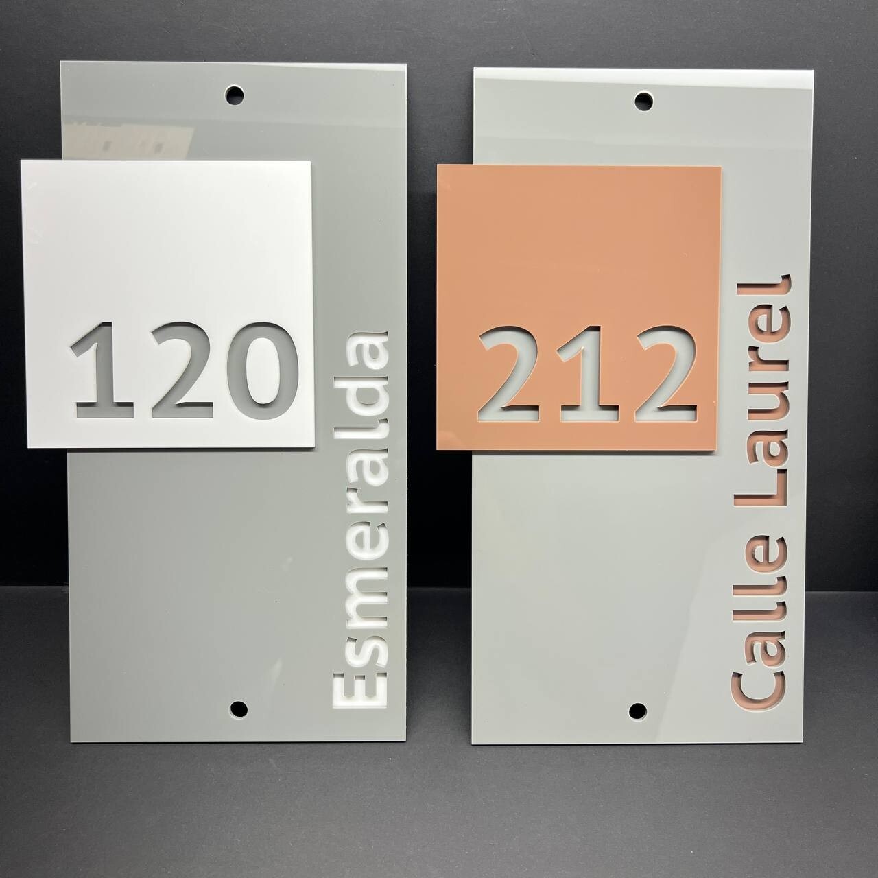 House Number Sign MULTI COLOR Personalized Modern Address Plate Custom Home
