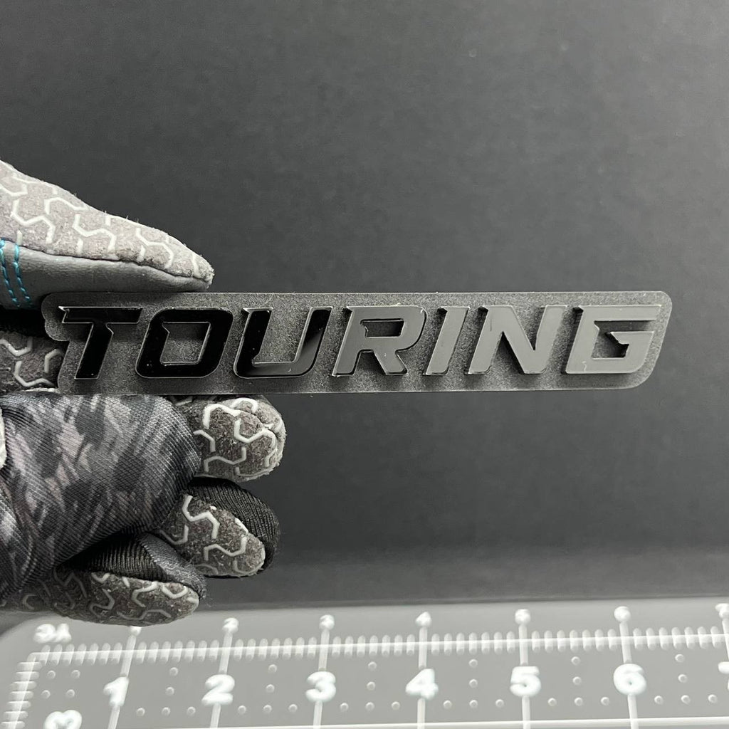 1PC TOURING Emblem – 3D Acrylic Tailgate Badge Decal for Car, Truck, SUV