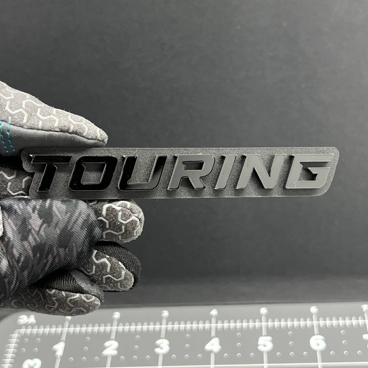 1PC TOURING Emblem – 3D Acrylic Tailgate Badge Decal for Car, Truck, SUV