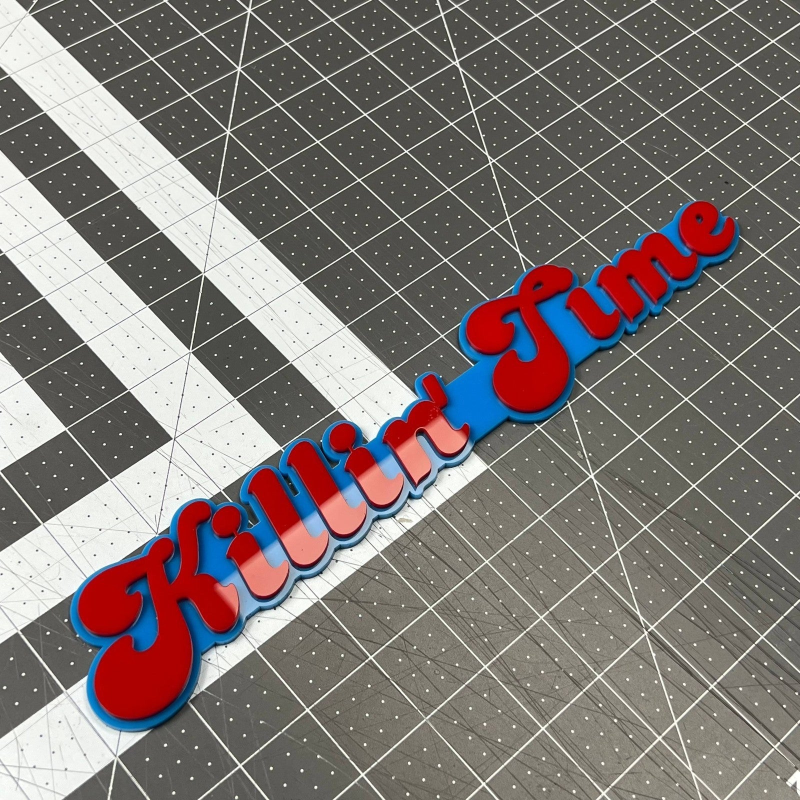 1PC KILLIN TIME Emblem – 3D Multicolor Acrylic Fender Trunk Badge Decal