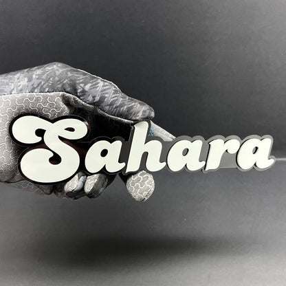 1PC SAHARA Badge – Multicolor 3D Fender Emblem for Jeep Wrangler Sahara