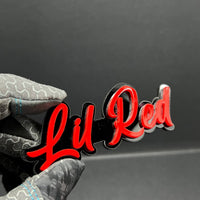 1PC Lil' Red Emblem – Custom 3D Multicolor Acrylic Fender & Tailgate Car Sticke
