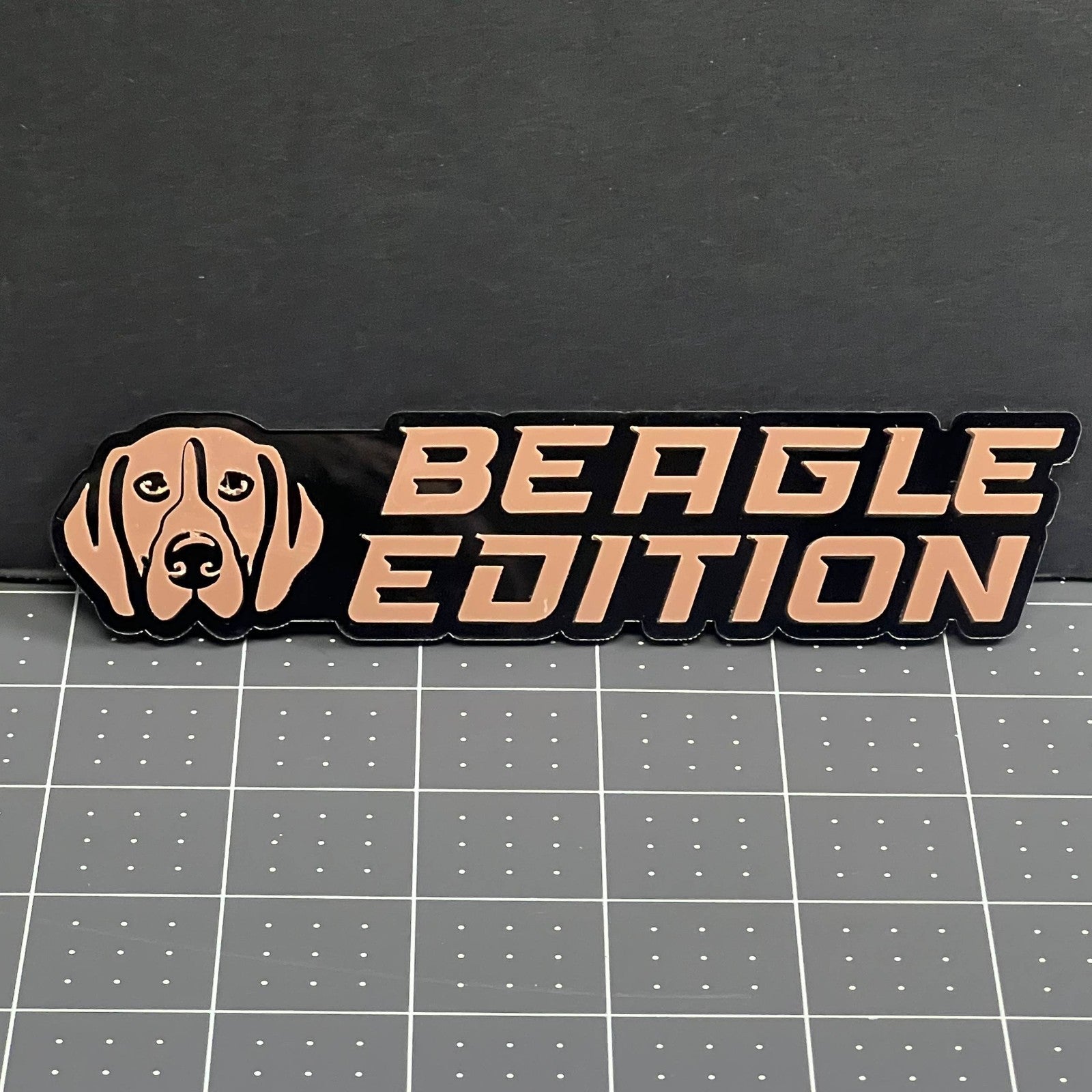 1PC BEAGLE Edition Emblem – Fun 3D Multicolor Acrylic Fender & Trunk Badge