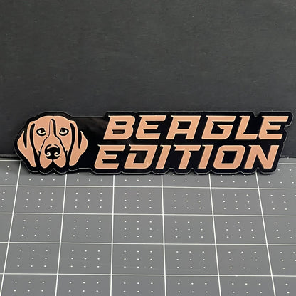 1PC BEAGLE Edition Emblem – Fun 3D Multicolor Acrylic Fender & Trunk Badge