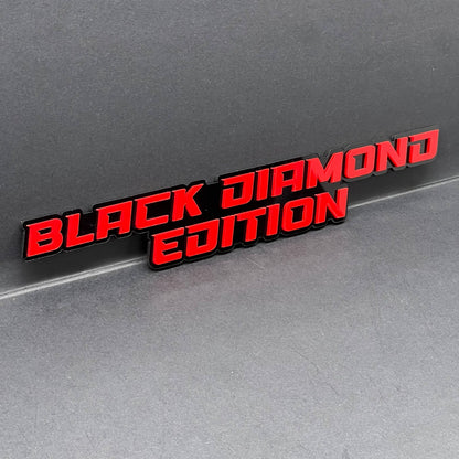 1PC BLACK DIAMOND Emblem – Custom 3D Multicolor Acrylic Fender & Trunk Badge