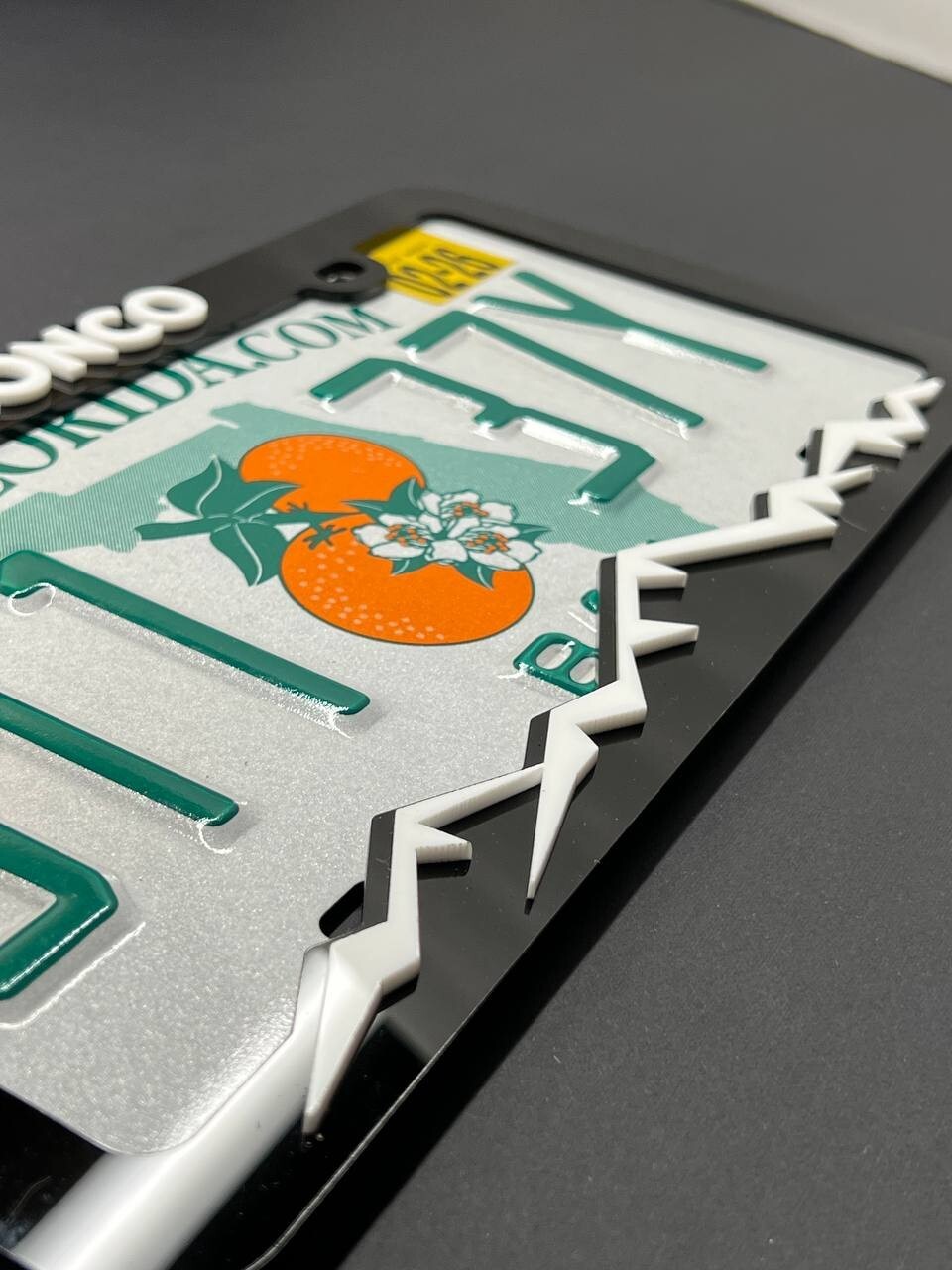 BRONCO Custom LICENSE PLATE FRAME COLOR CHOICE -HIKING-MOUNTAINS-CAMPING