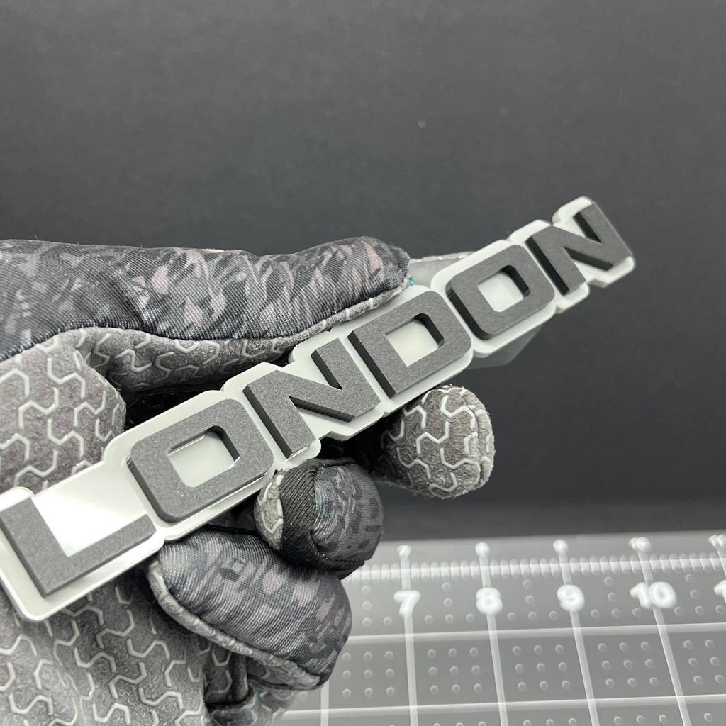 1PC LONDON Emblem – 3D Acrylic Tailgate Badge Decal for Car Truck SUV