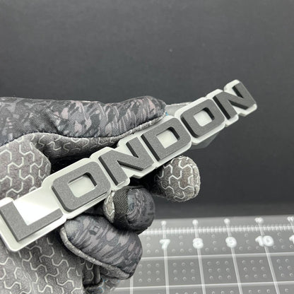 1PC LONDON Emblem – 3D Acrylic Tailgate Badge Decal for Car Truck SUV