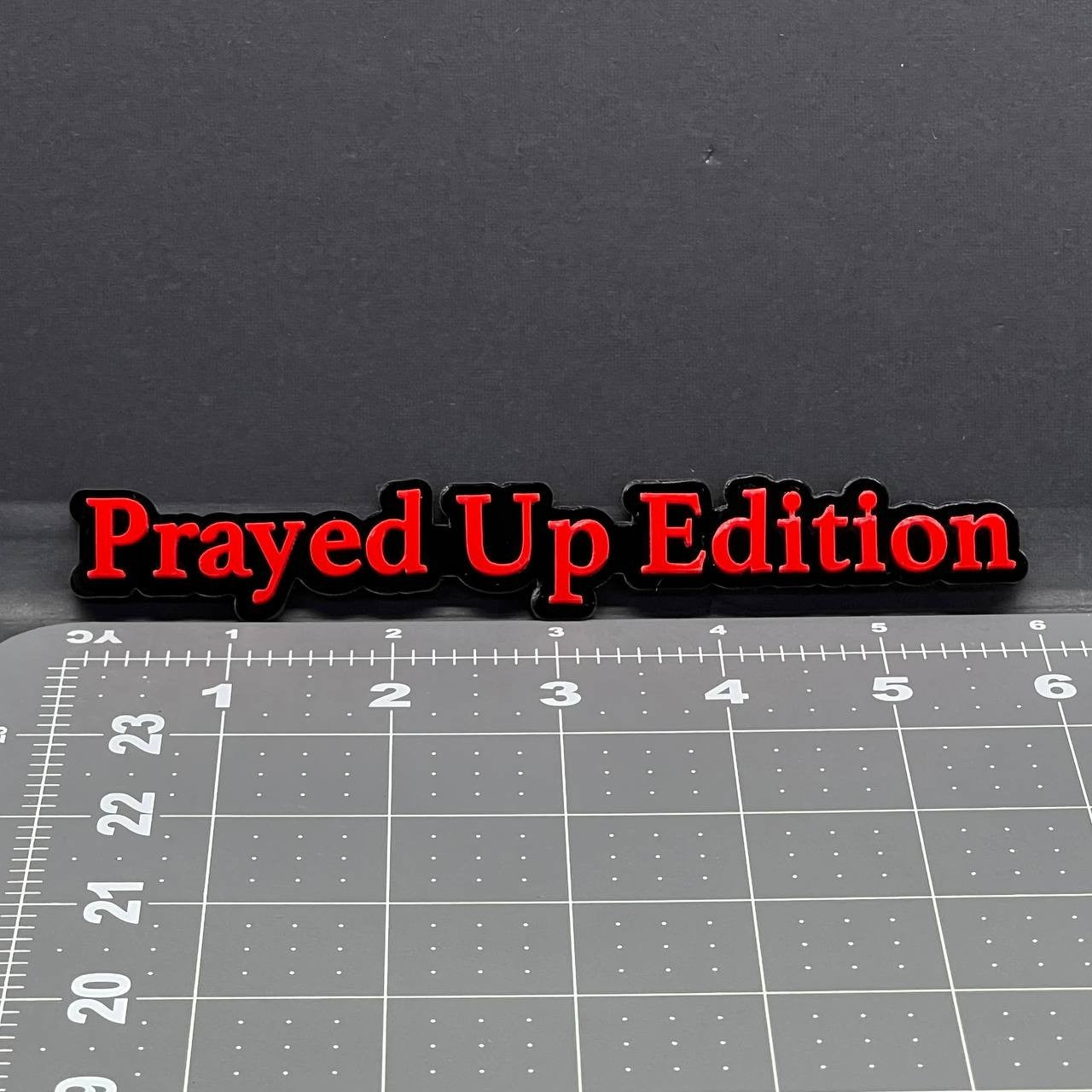 1x Prayed Up Edition Emblem 3D Multicolor Acrylic Car Badge Fender & Trunk Decal