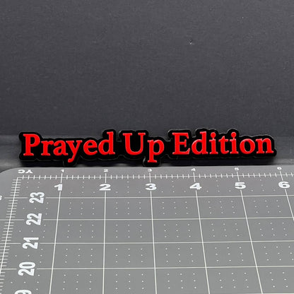 1x Prayed Up Edition Emblem 3D Multicolor Acrylic Car Badge Fender & Trunk Decal