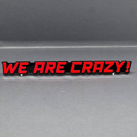 1PC WE ARE CRAZY Emblem – 3D Multicolor Acrylic Fender & Tailgate Car Badge