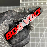 1pc 800 VOLT Multicolor 3D Acrylic Emblem – Electric Car & SUV Performance Badge