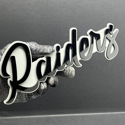 1PC Raiders Emblem – 3D Multicolor Acrylic Car Fender & Tailgate Badge