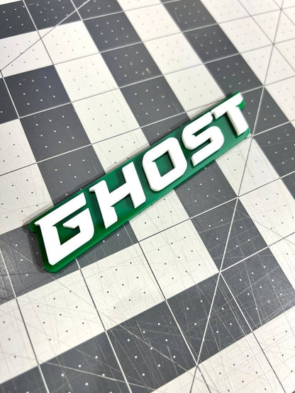 2pcs GHOST Emblem Car Side Fender Grill Trunk Badge Sticker Decal