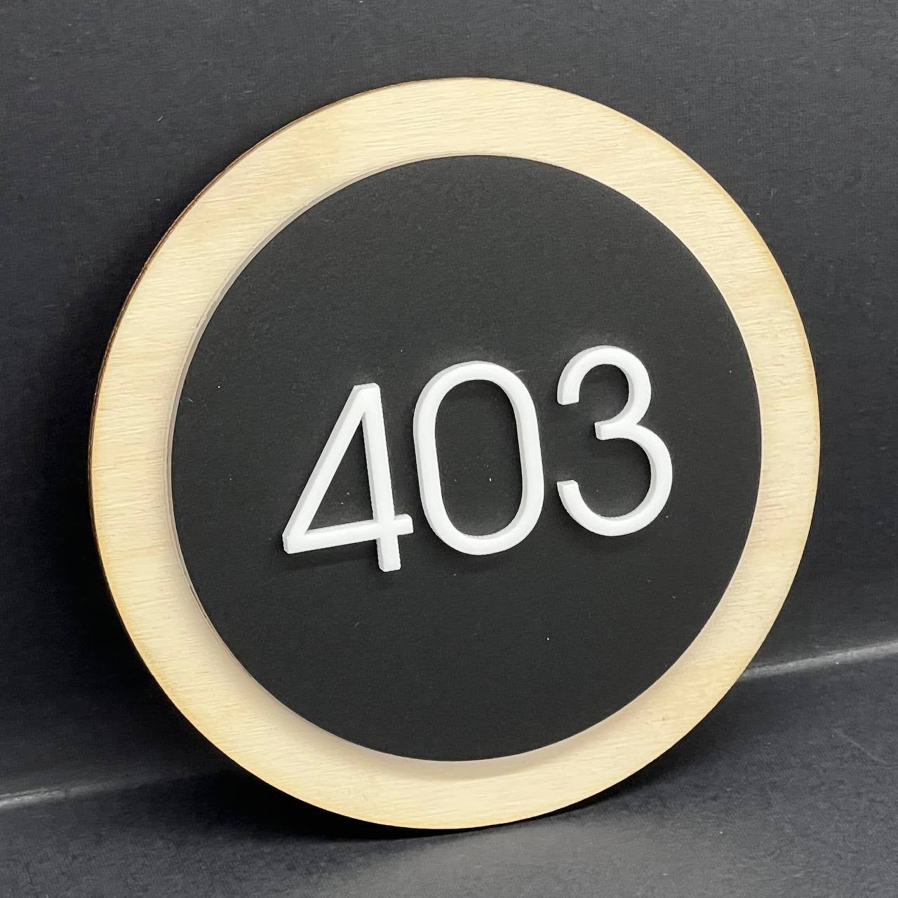 Personalised House Number Sign – Custom Matte Door Address Plaque