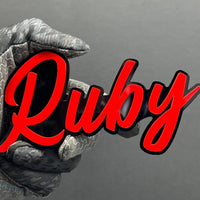 1pc Ruby 3D Acrylic Emblem – Custom Multicolor Car, Truck & SUV Exterior Decal