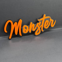 1pcs MONSTER 3D Emblem – Custom Fender or Tailgate Badge for Car, SUV, or Truck