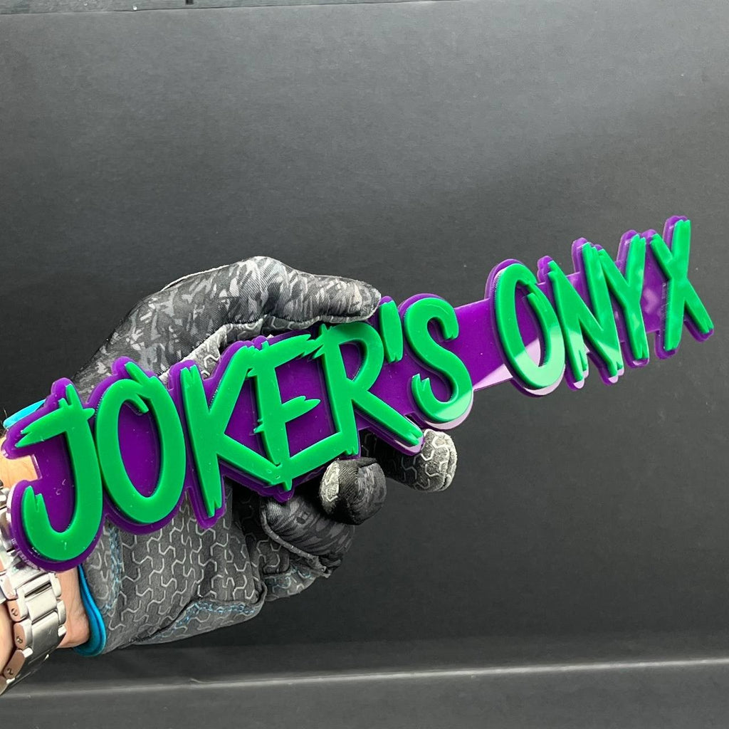 1PC JOKER'S ONYX Emblem – 3D Custom Acrylic Car Fender & Trunk Badge Decal