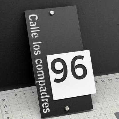 Custom House Number Sign – Modern 3D Outdoor Address Plaque for Home