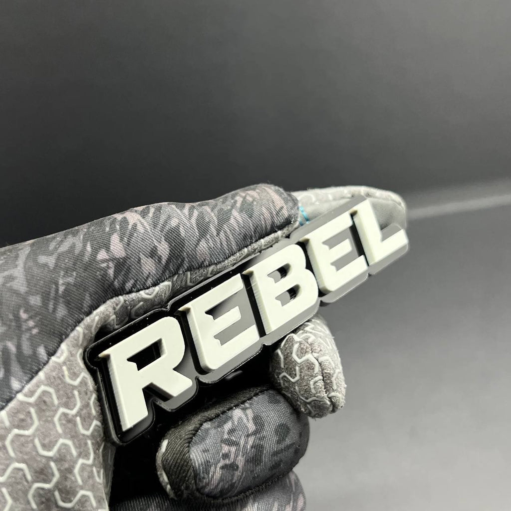 1PC REBEL Emblem Grey – 3D Acrylic Tailgate Badge Decal for Car, Truck, SUV