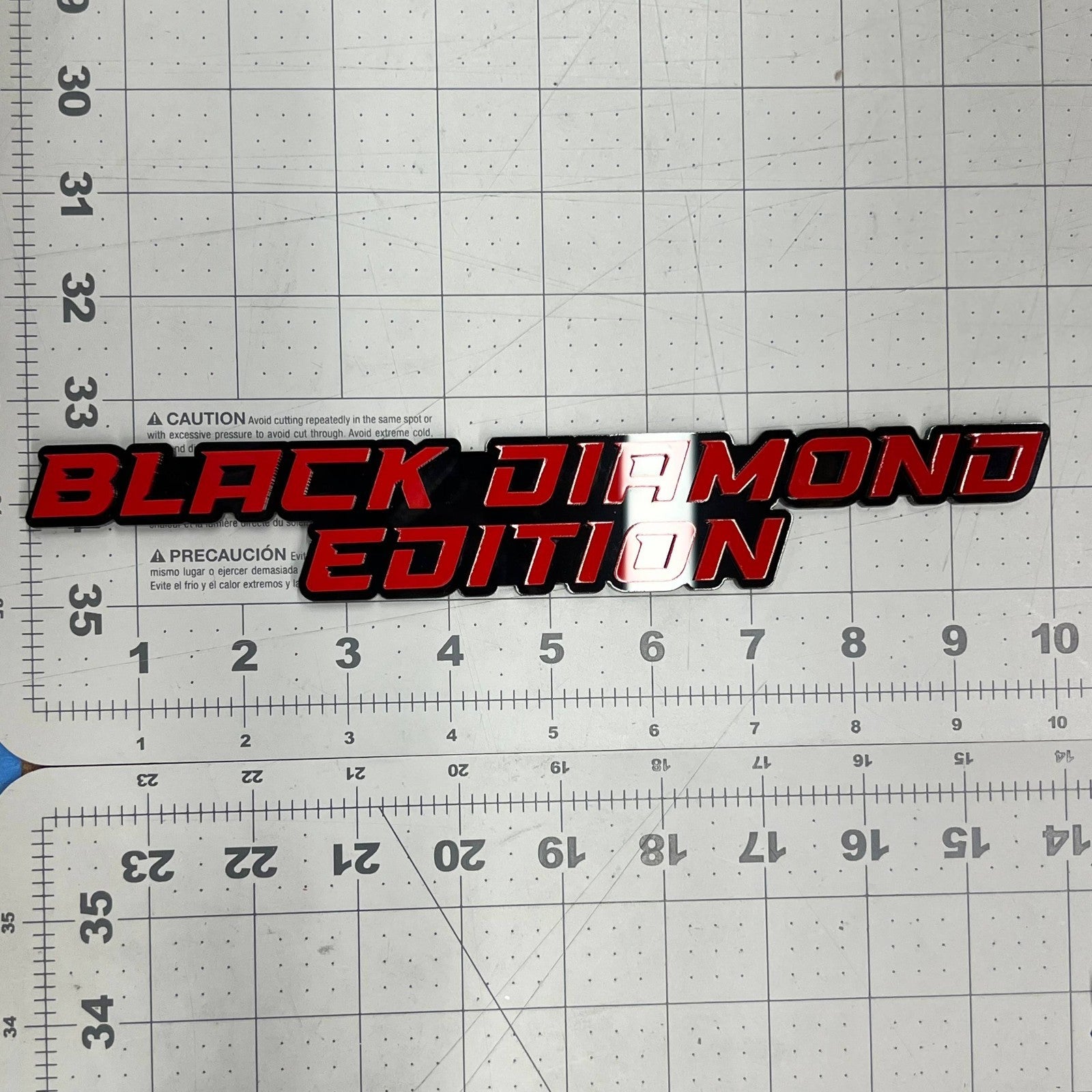 1PC BLACK DIAMOND Emblem – Custom 3D Multicolor Acrylic Fender & Trunk Badge