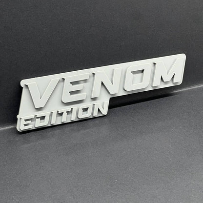 1PC Venom Grey Emblem Badass 3D Acrylic Multicolor Car Exterior Fender Tailgate