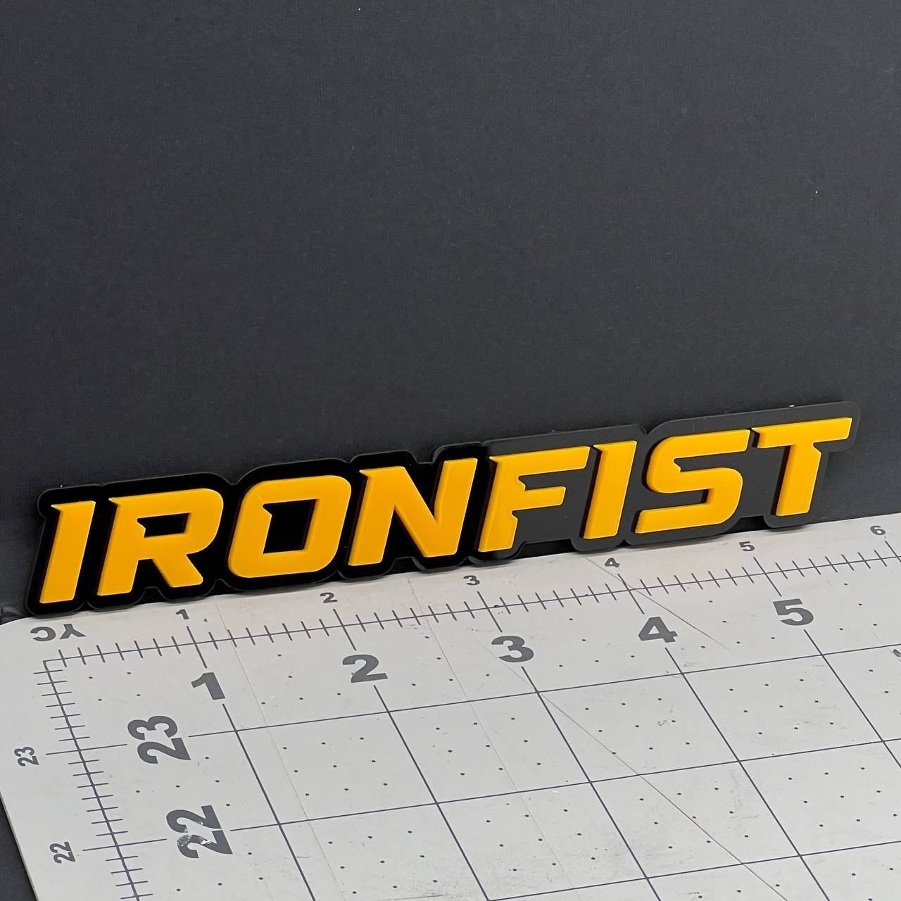 1PC IRONFIST Emblem – 3D Multicolor Acrylic Car Badge Decal for Car Truck SUV