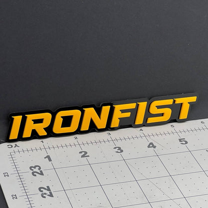 1PC IRONFIST Emblem – 3D Multicolor Acrylic Car Badge Decal for Car Truck SUV