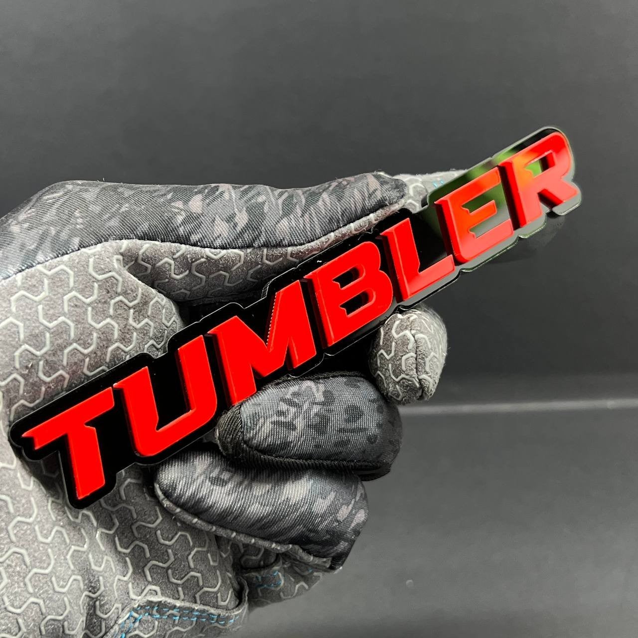 1PC TUMBLER Emblem – 3D Acrylic Tailgate Badge Decal for Car, Truck, SUV