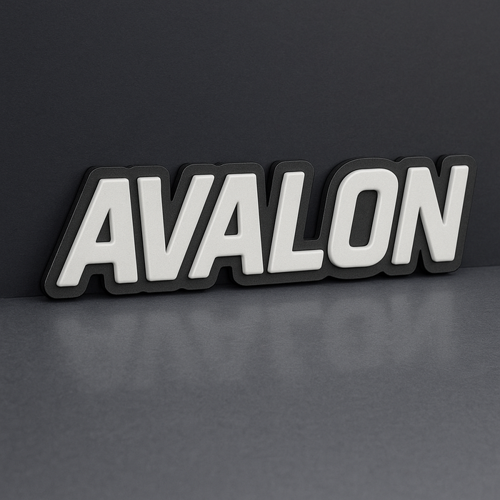 1PC AVALON Emblem – 3D Multicolor Acrylic Car Badge Decal for Fender & Tailgate