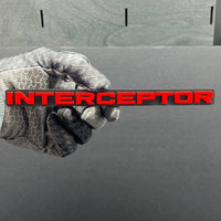 1PC INTERCEPTOR Emblem – Custom 3D Acrylic Multicolor Car & SUV Badge
