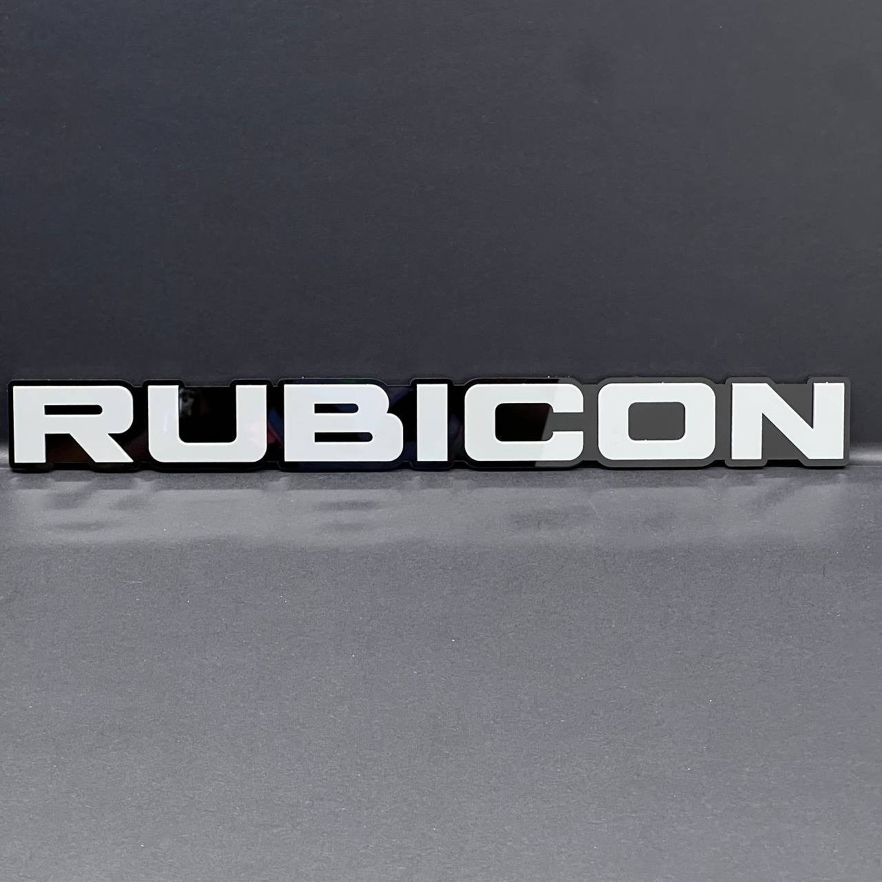 RUBICON EMBLEMS QTY 2 FENDER EXTERIOR RUBICON BADGE PAIR 3D EMBLEMS