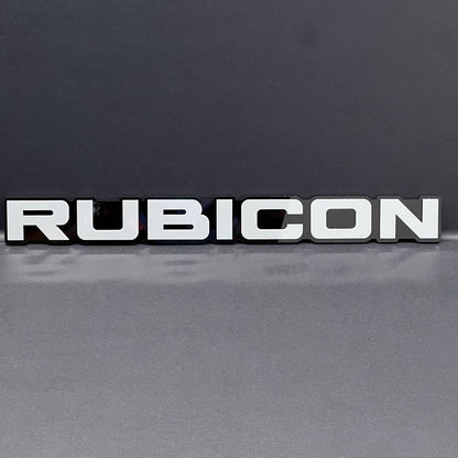 RUBICON EMBLEMS QTY 2 FENDER EXTERIOR RUBICON BADGE PAIR 3D EMBLEMS