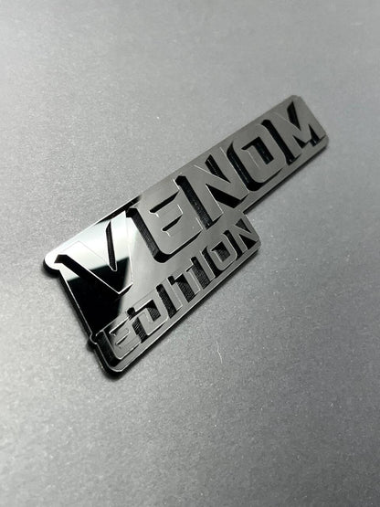 1pcs Venom Black Edition Emblem Car Badges Badass 3D Sticker Decal Multicolor