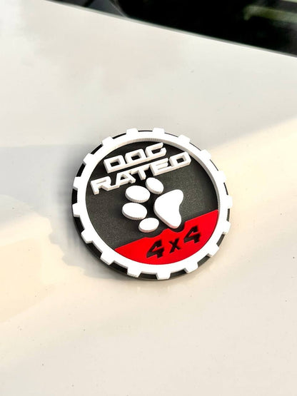 2PCS Jeep Wrangler 392 Fender DOG RATED 4x4 Trail Rated Emblem