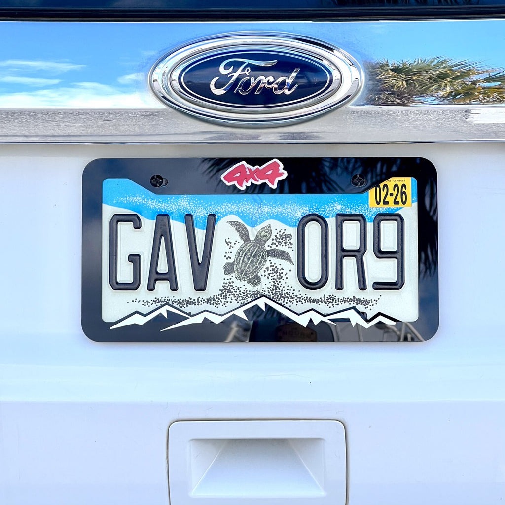 2D MOUNTAINS COLOR CHOICE LICENSE PLATE FRAME 4x4 MOUNTAINS