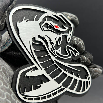 1PC Shelby GT Cobra Snake Emblem – Durable 3D Acrylic Mustang Badge