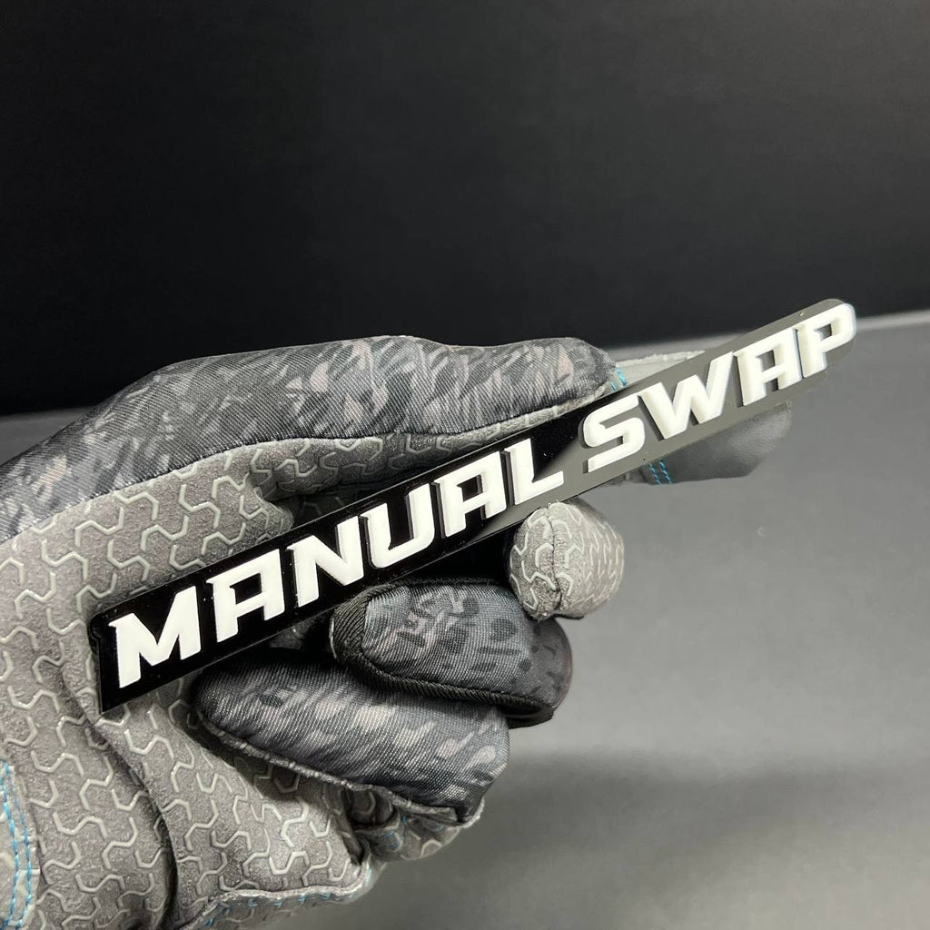 1PC MANUAL SWAP Emblem –  3D Acrylic Fender or Tailgate Badge for Car