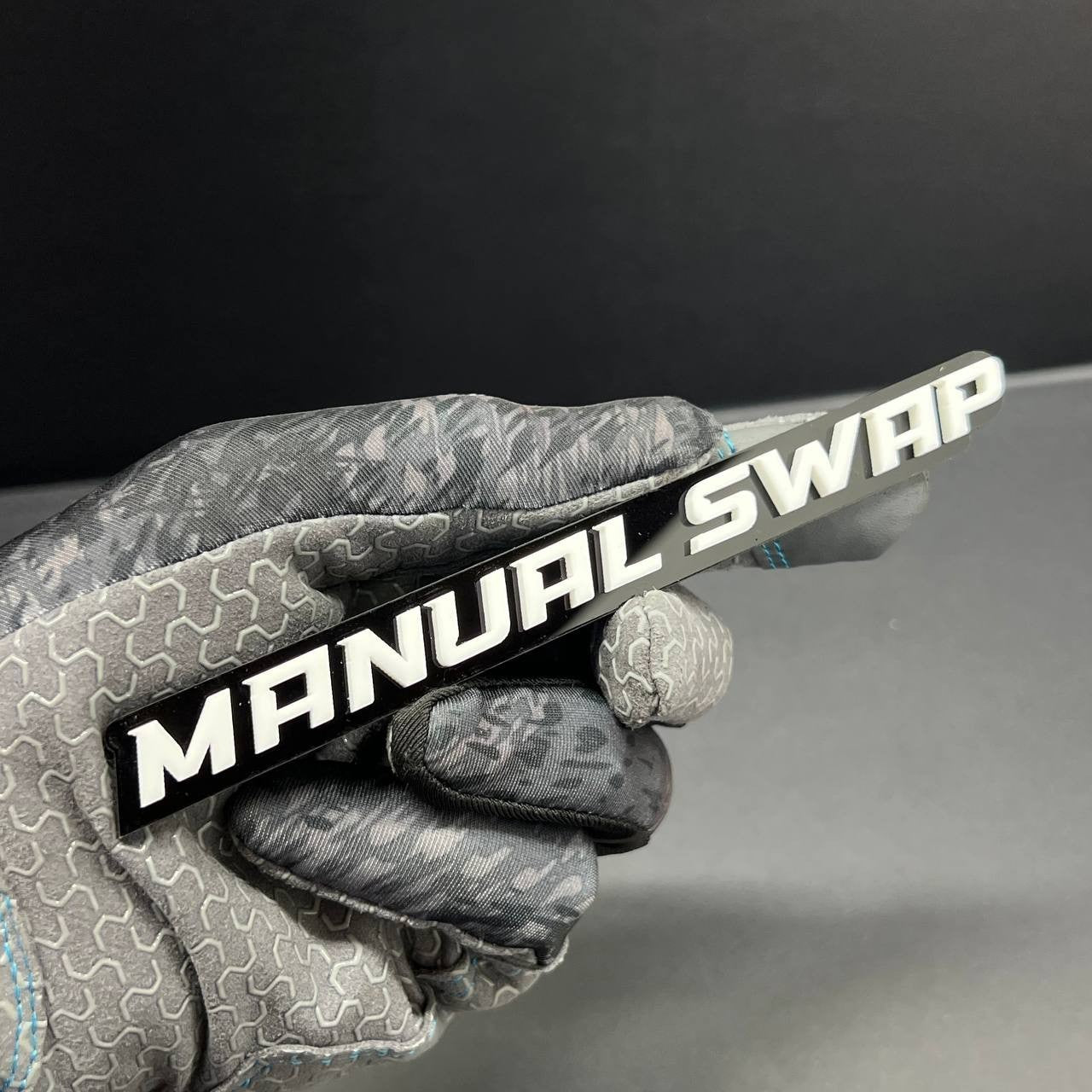 1PC MANUAL SWAP Emblem –  3D Acrylic Fender or Tailgate Badge for Car