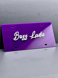 Custom License plate Car Tag Personalized Acrylic 12x6 License Plate car truck