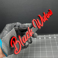 1PC Black Widow 3D Multicolor Acrylic Emblem Badge for Car SUV or Truck