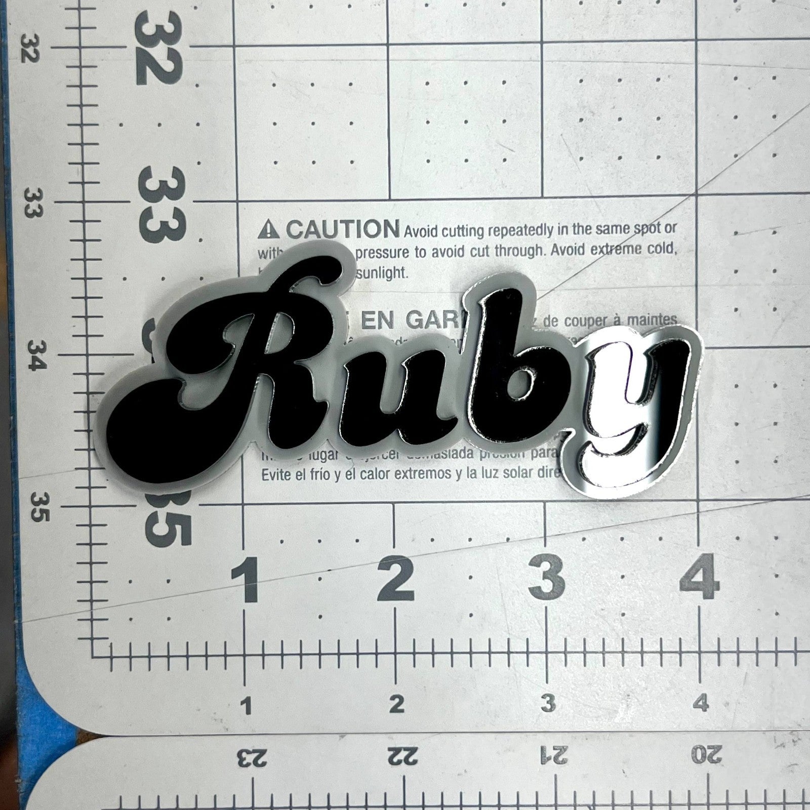 1pc RUBY 3D Acrylic Badge – Custom Exterior Emblem for Car, SUV & Truck